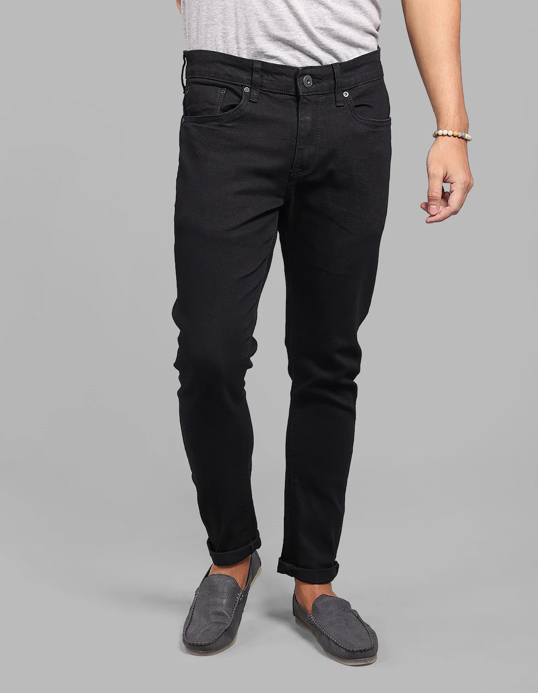 Black Low-Rise Ankle Length Stretch Jeans