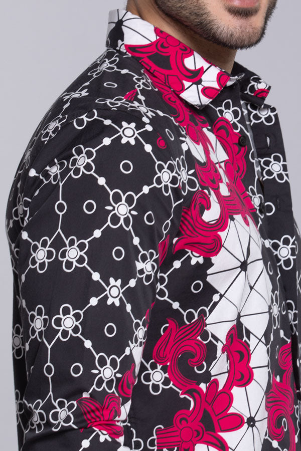 Black Full Sleeves Printed Shirt - Image 6