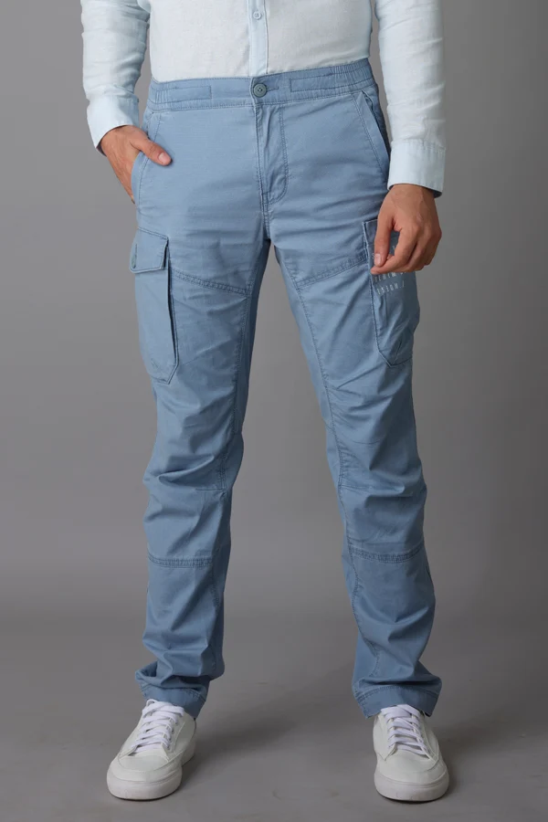 Blue Regular Fit Cargo Pant
