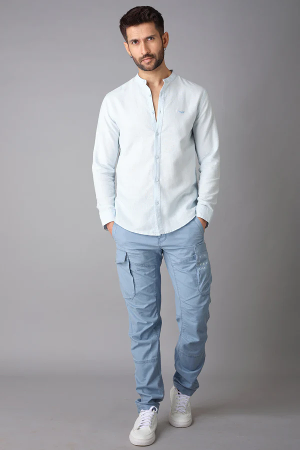 Blue Regular Fit Cargo Pant - Image 2