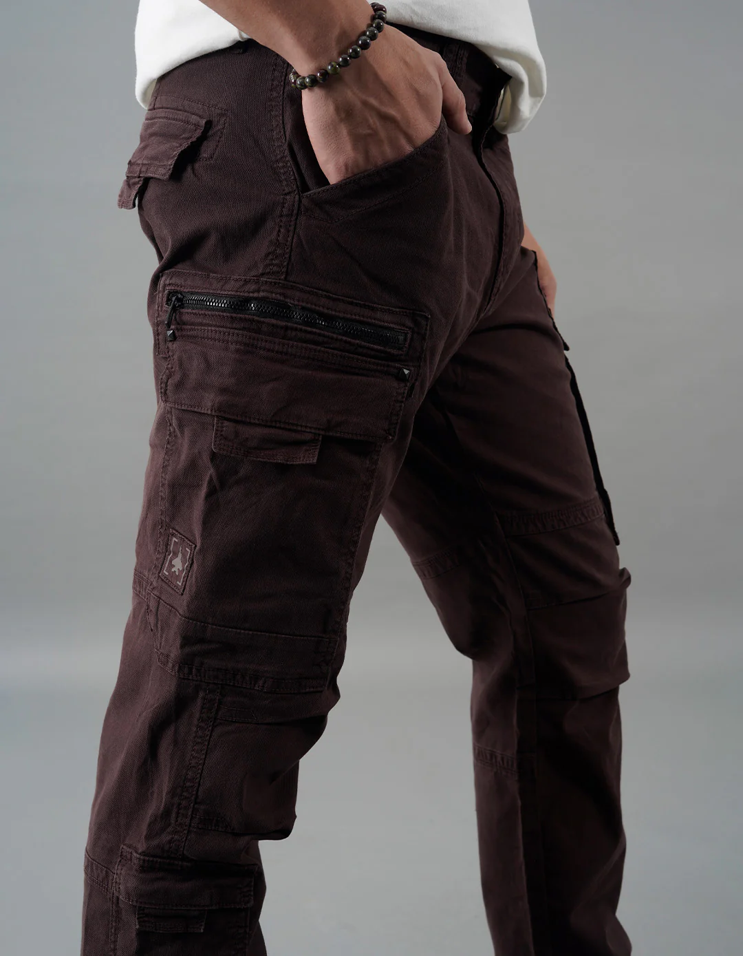 Brown Slim Fit Cargo Pant - Image 8