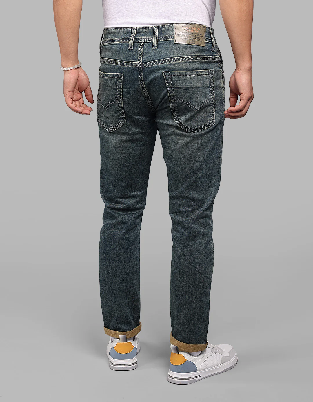 Dark Green Low-Rise Ankle Length Stretch Jeans - Image 5
