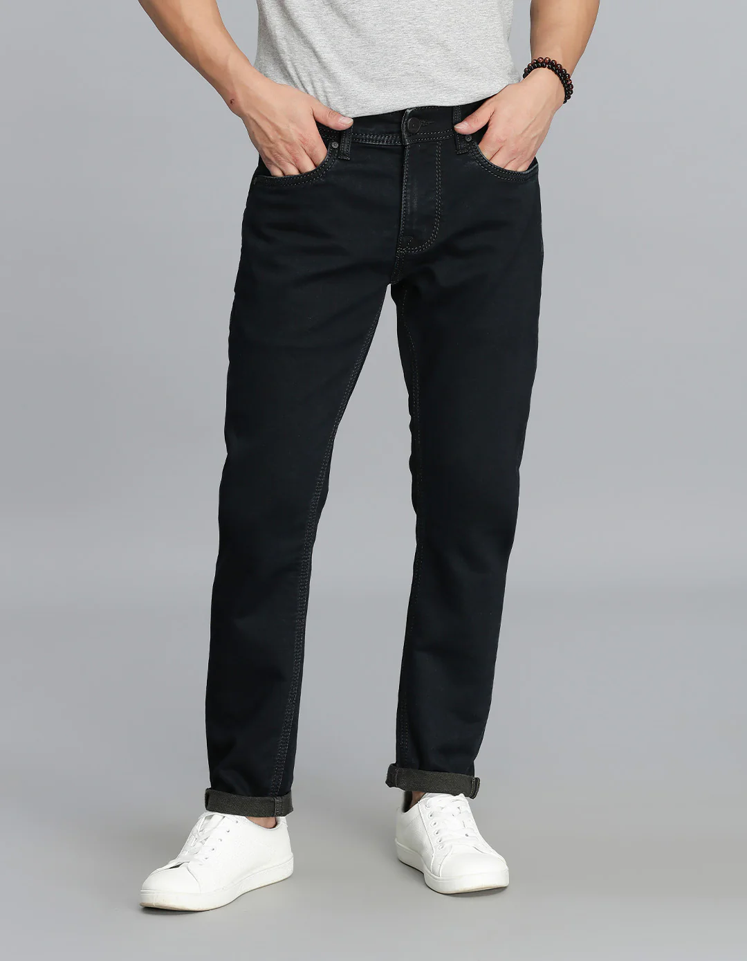 Dark Blue Low-Rise Ankle Length Jeans - Image 2