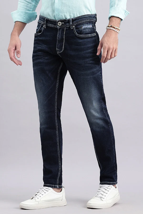 Dark Blue Low-Rise Ankle Length Jeans - Image 5
