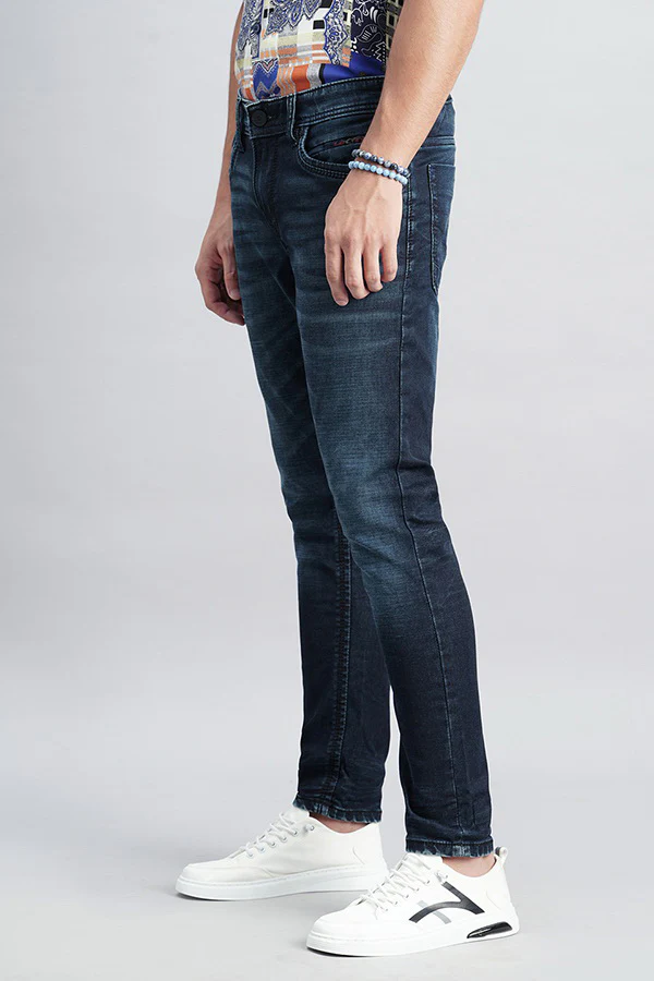 Dark Blue Low-Rise Ankle Length Jeans - Image 5