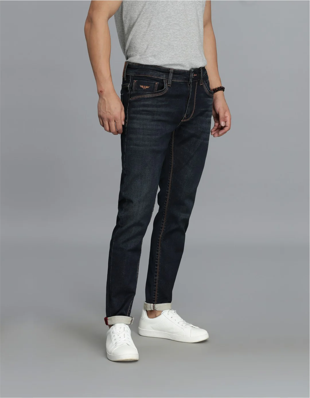 Dark Blue Low-Rise Ankle Length jeans - Image 3