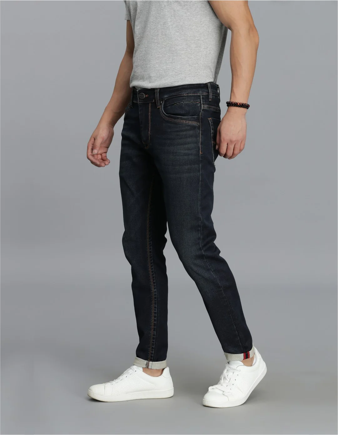 Dark Blue Low-Rise Ankle Length jeans - Image 4