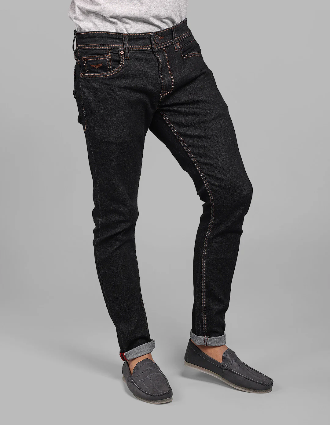 Dark Blue Low-Rise Ankle Length Stretch Jeans - Image 4