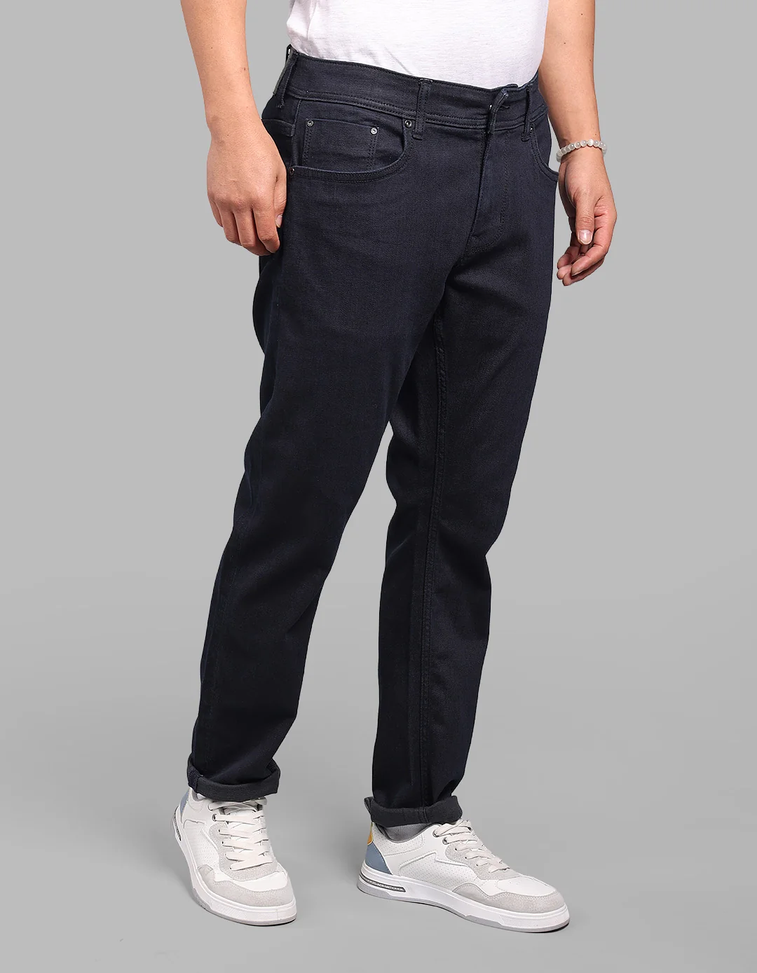 Dark Blue Low-Rise Ankle Length Stretch Jeans - Image 5