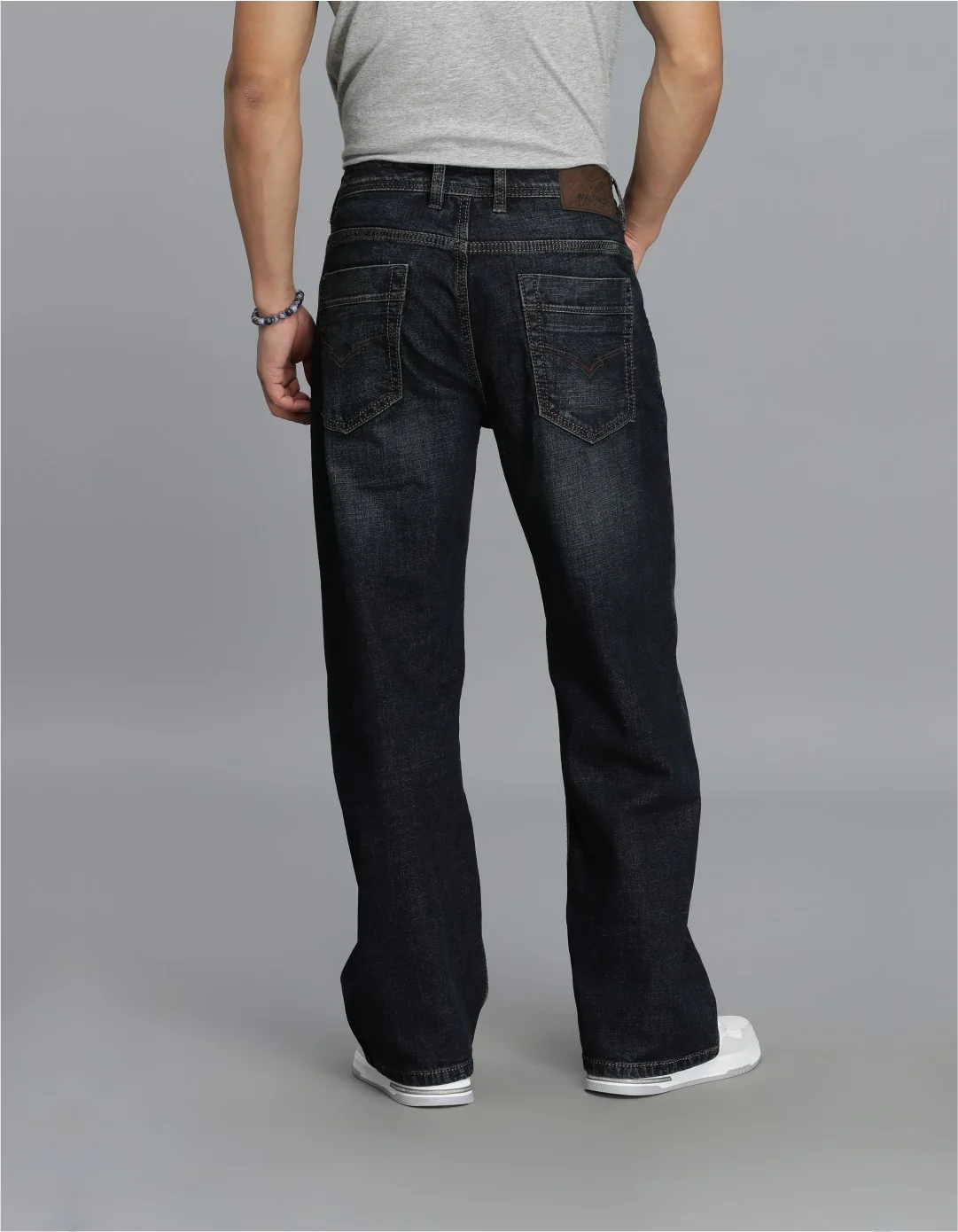 Dark Blue Midrise Loose Fit Cropped jeans - Image 5