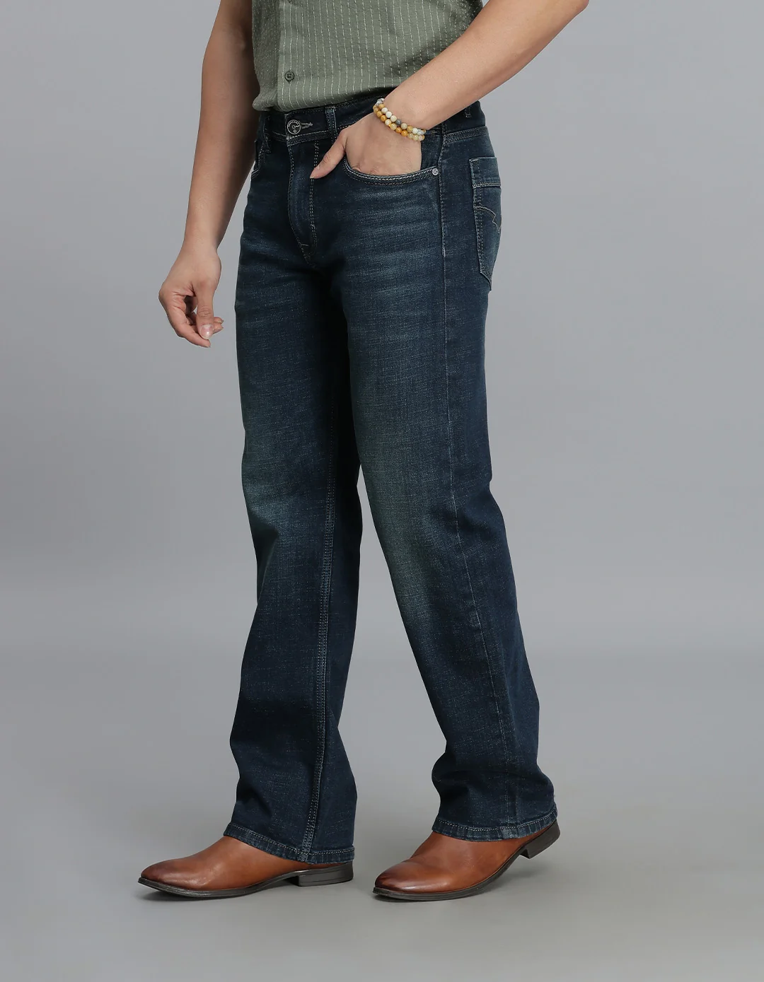 Dark Blue Midrise Loose Fit jeans - Image 3