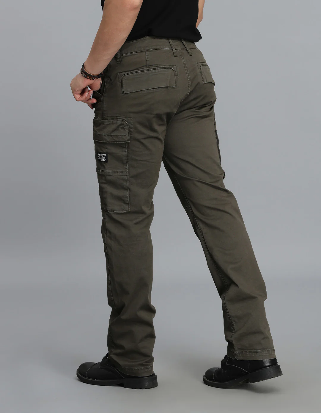 Dark Olive Regular Fit Cargo Pant - Image 5