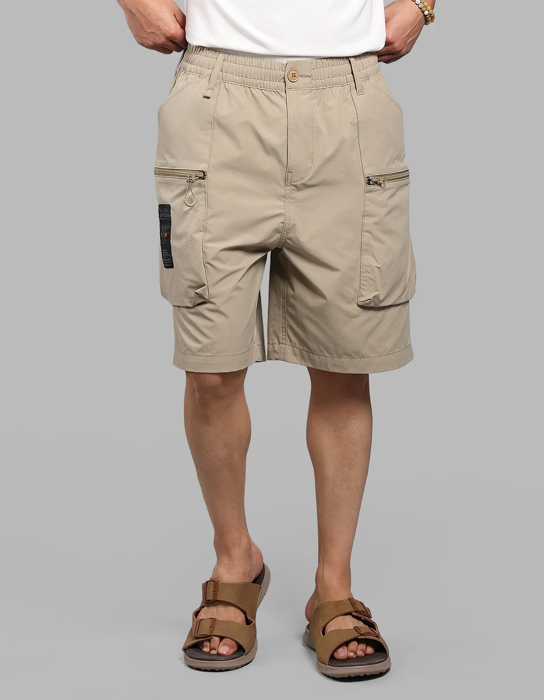 Khaki Loose Fit Utility Short - Image 5