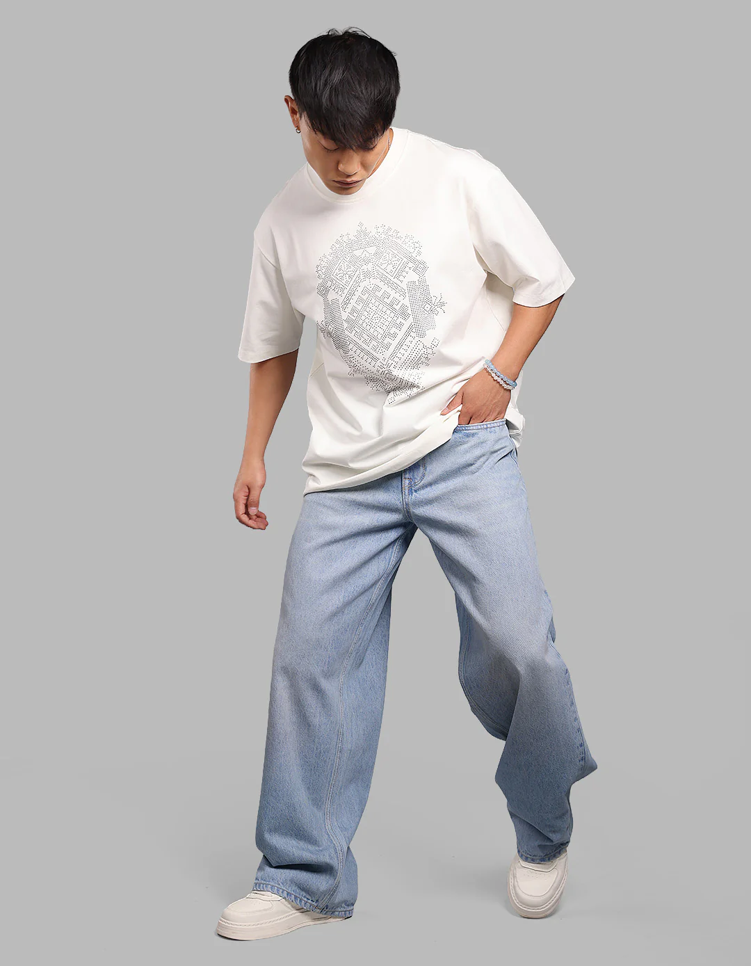 Light Blue Extra Loose Fit Jeans - Image 4