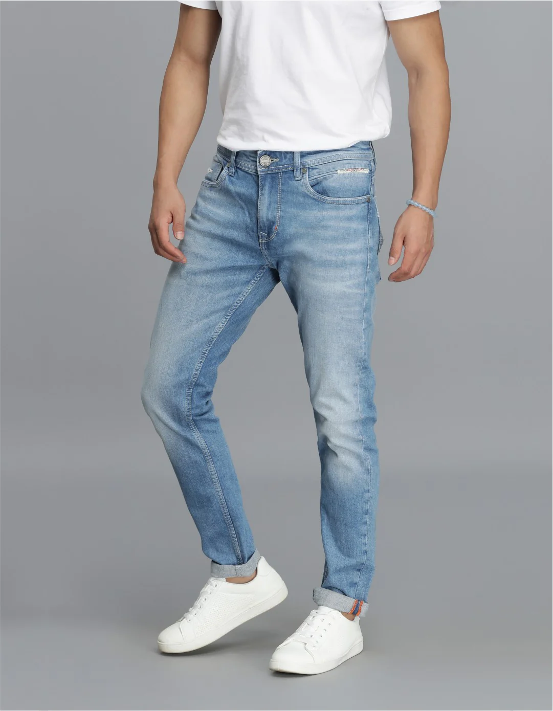 Light Blue Low-Rise Ankle Length jeans - Image 3
