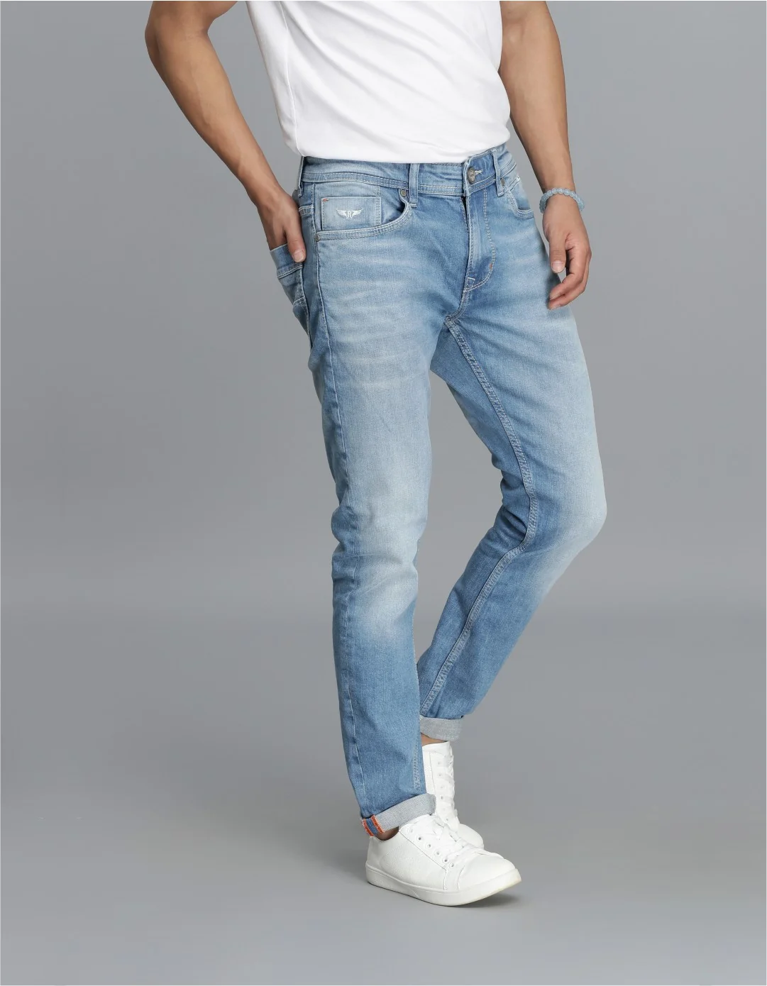 Light Blue Low-Rise Ankle Length jeans - Image 4