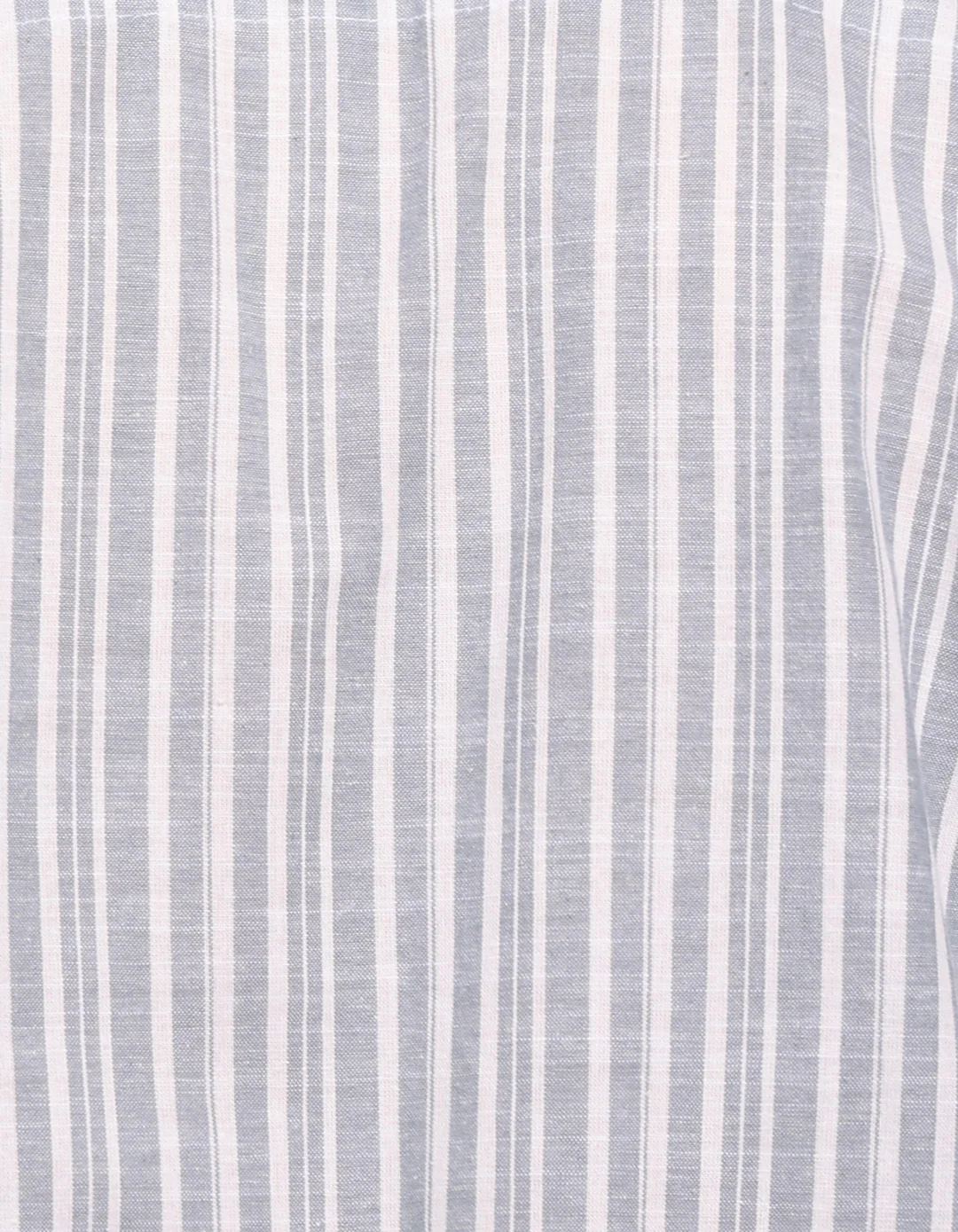 Light Grey Full Sleeve Linen Blend Stripe Shirt - Image 7