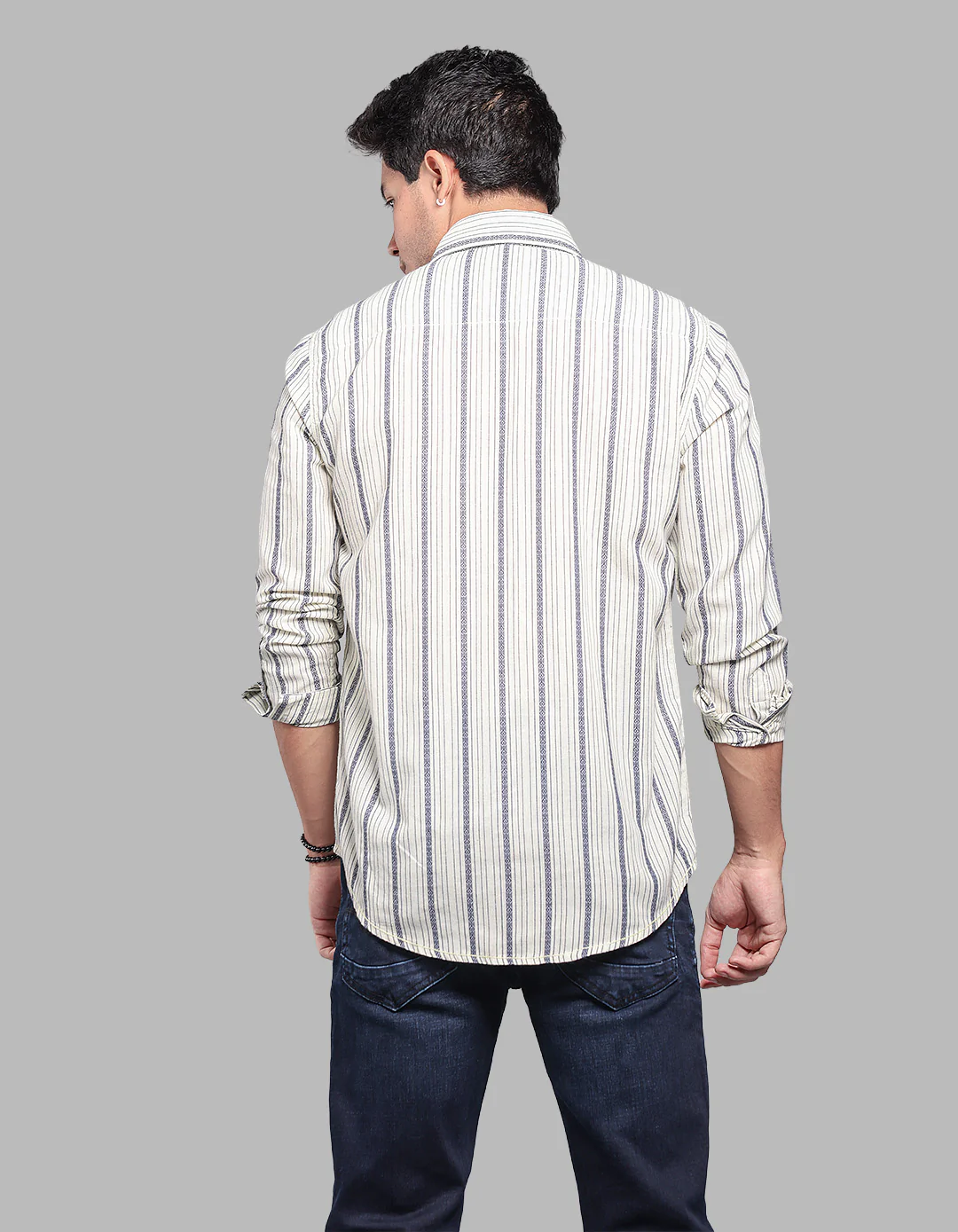Light Lemon Full Sleeve Stripe Shirt - Image 5