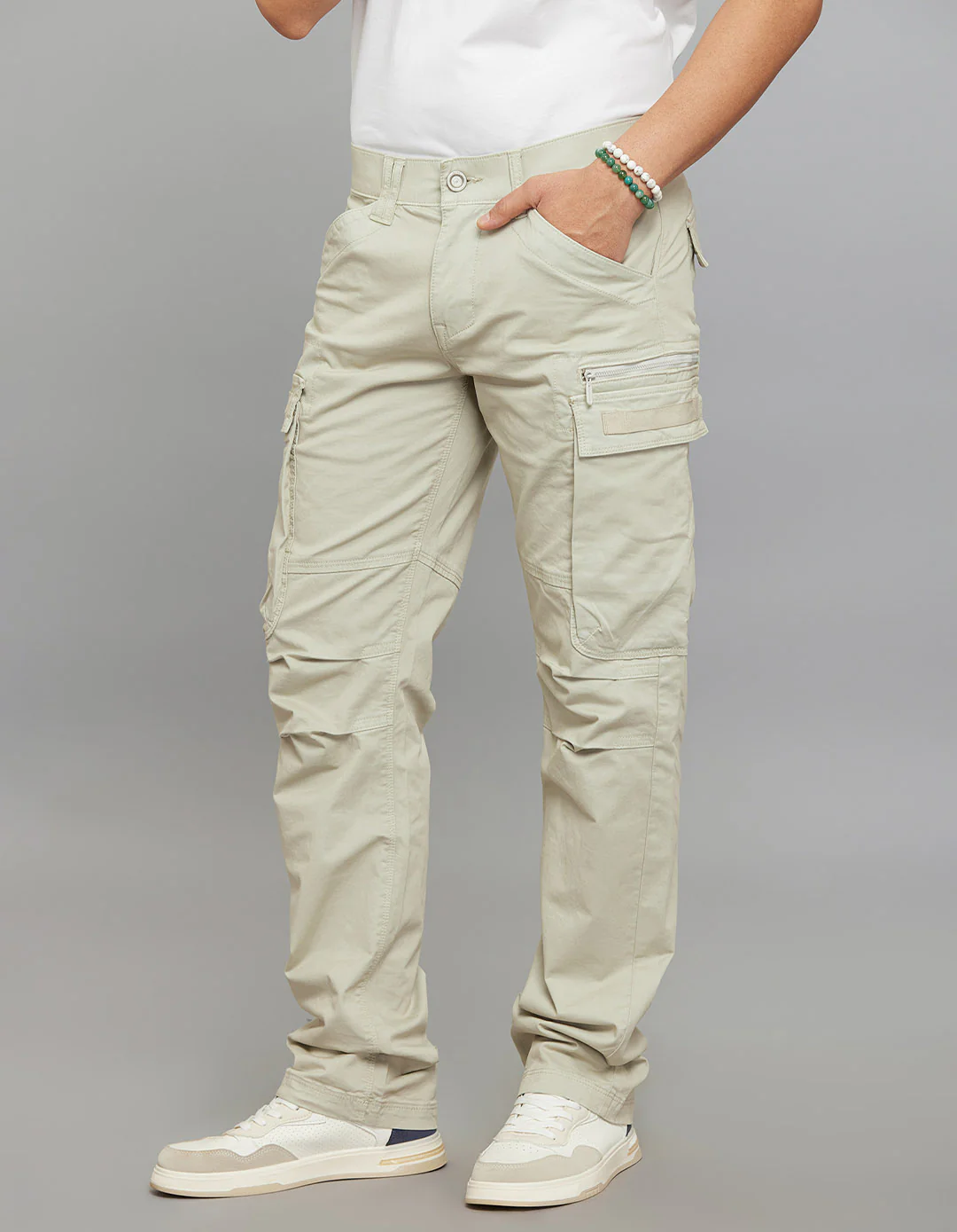 Light Stone Comfort Straight Fit Stretch Cargo Pants - Image 3