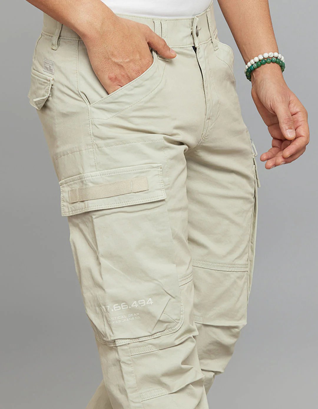 Light Stone Comfort Straight Fit Stretch Cargo Pants - Image 5