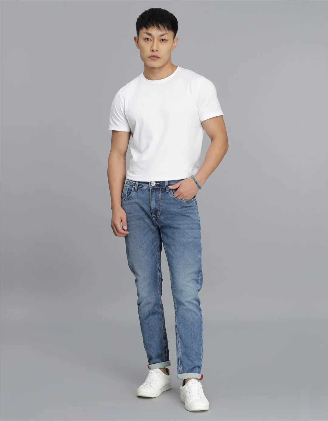 Med Blue Low-Rise Ankle Length jeans - Image 2