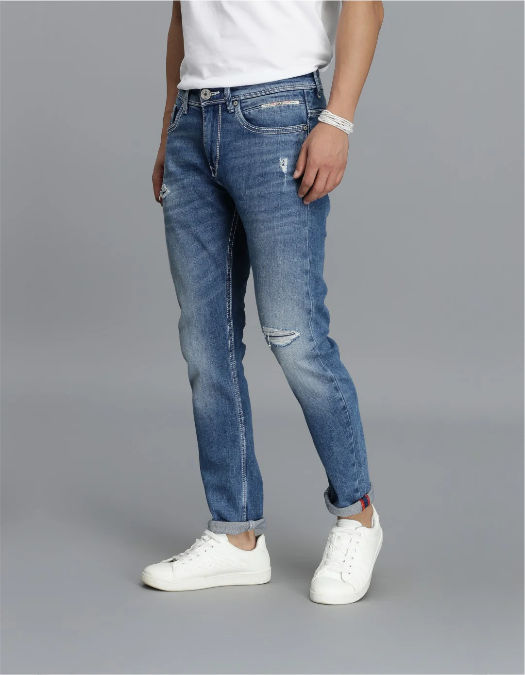 Med Blue Low-Rise Ankle Length jeans - Image 3