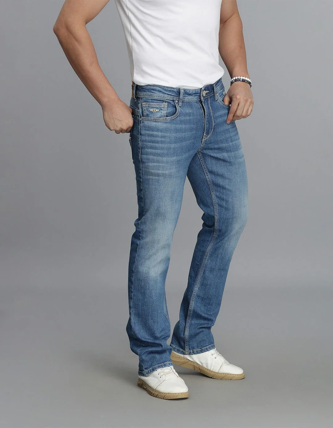 Med Blue Midrise Loose Fit jeans - Image 4