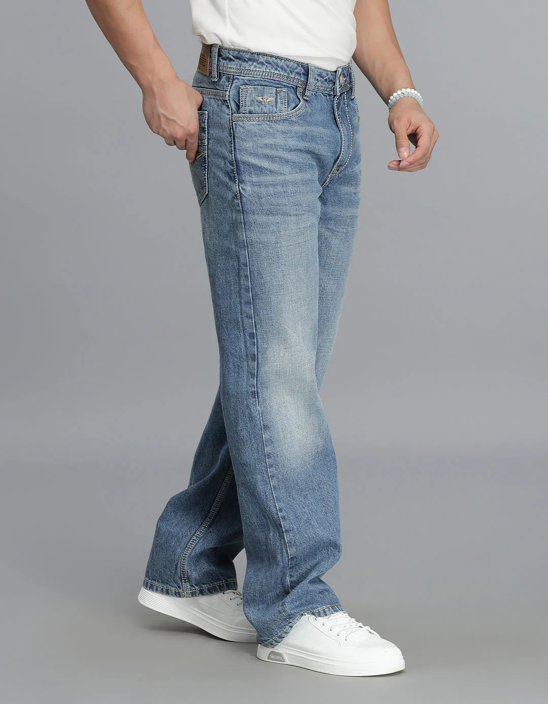 Med Blue Midrise Loose Fit jeans - Image 4