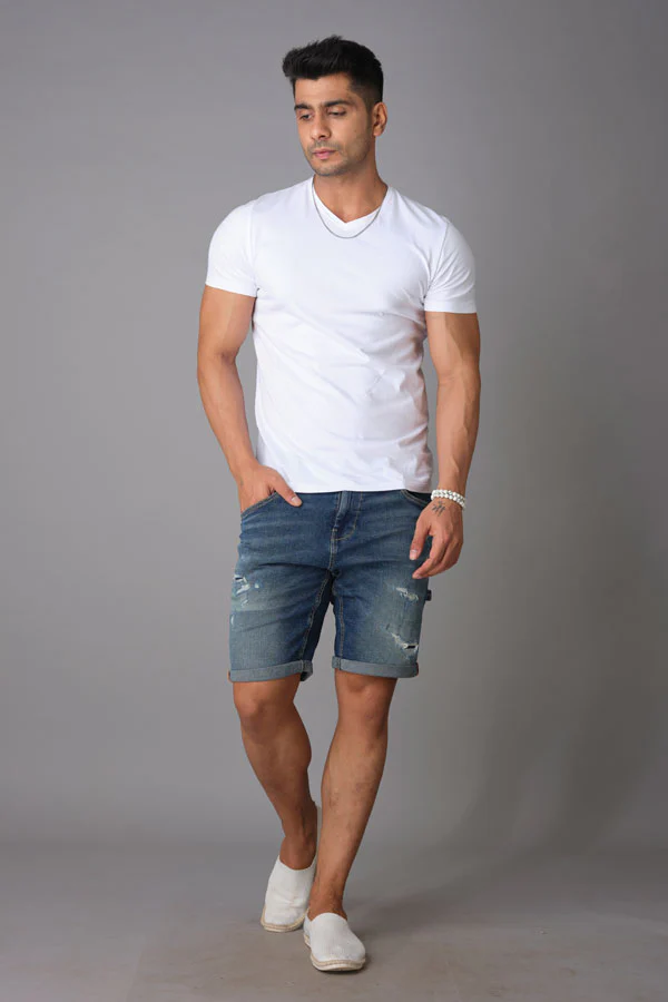 Med Blue Denim Short - Image 2
