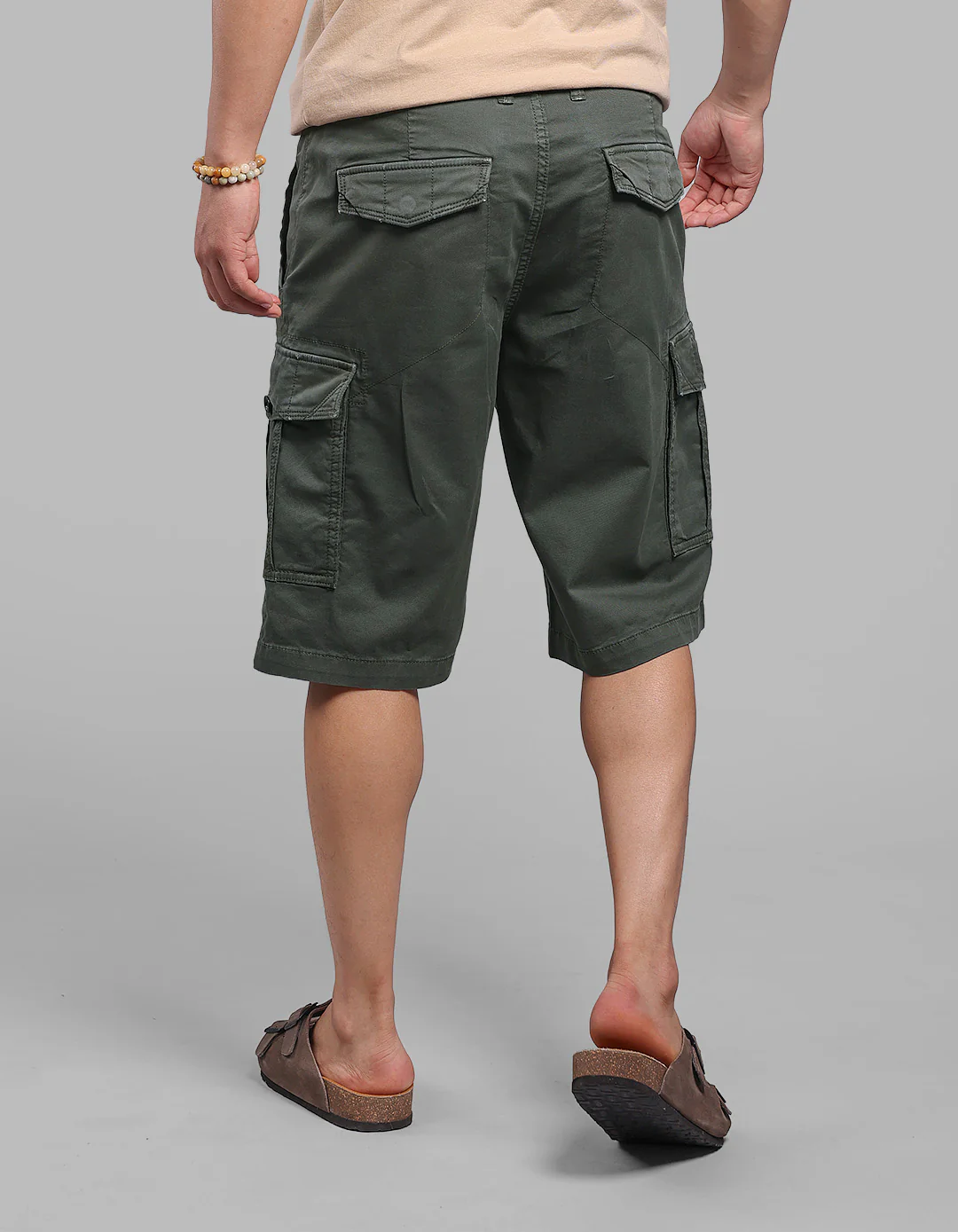 Military Green Stretch Cargo Short - Image 5