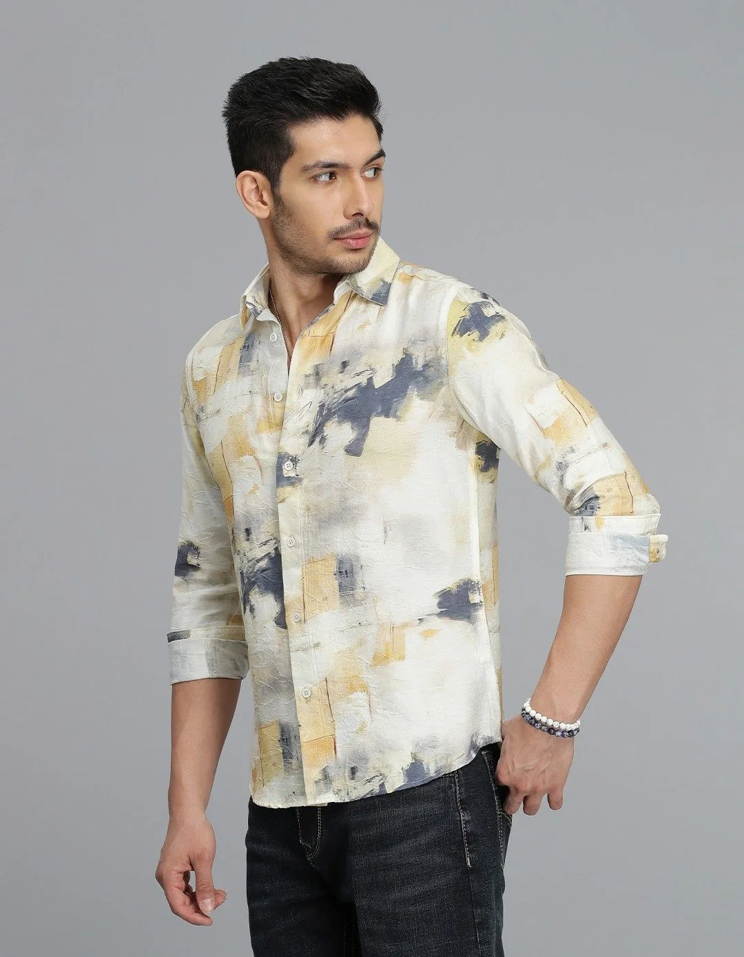 Multi Color Full Sleeves Printed Shirt - Image 3