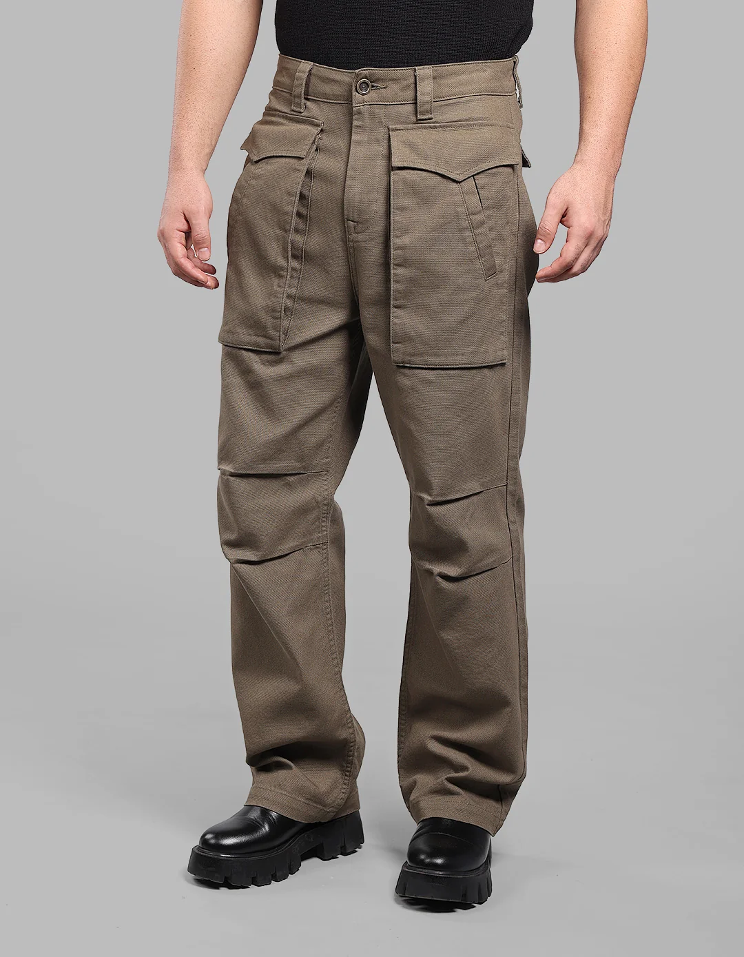 Olive Loose Fit Cargo Pant - Image 3
