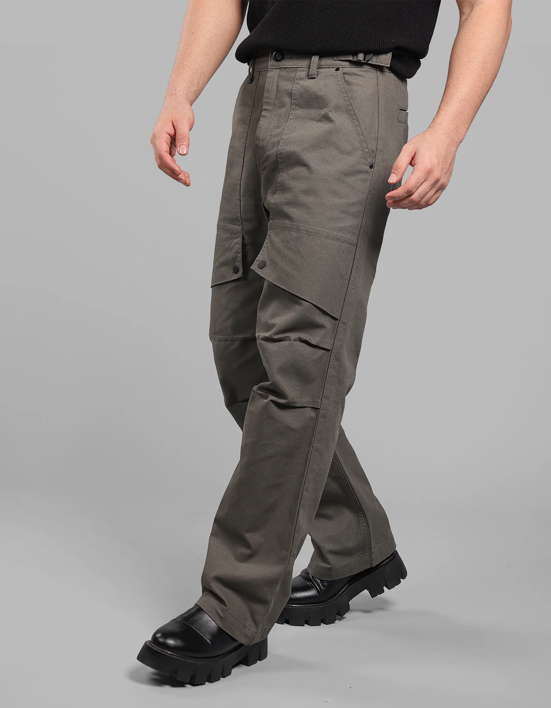 Olive Loose Fit Urban Utility Pants - Image 7