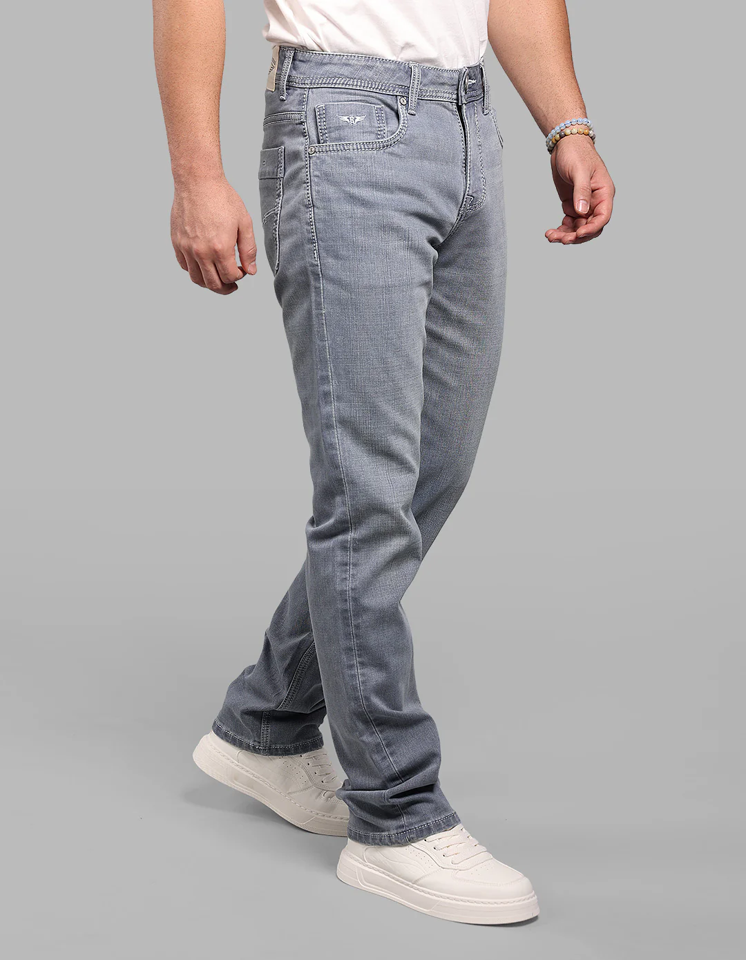 Petrol Midrise, Comfort And Straight Fit Stretch Jeans - Image 5