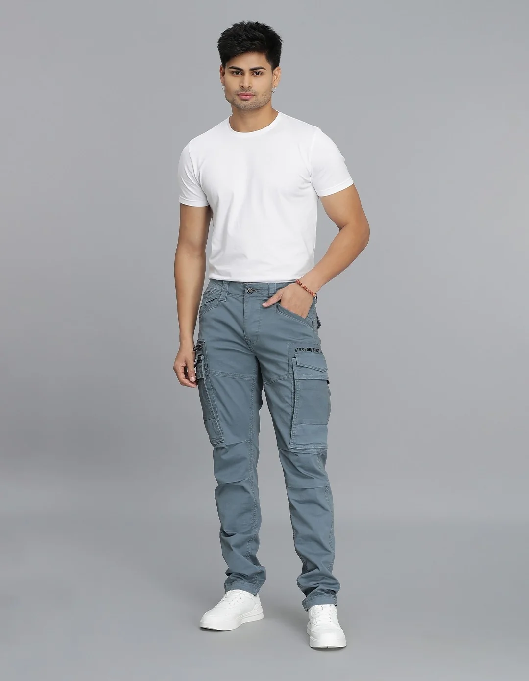 Petrol Regular Fit Cargo Pant - Image 2