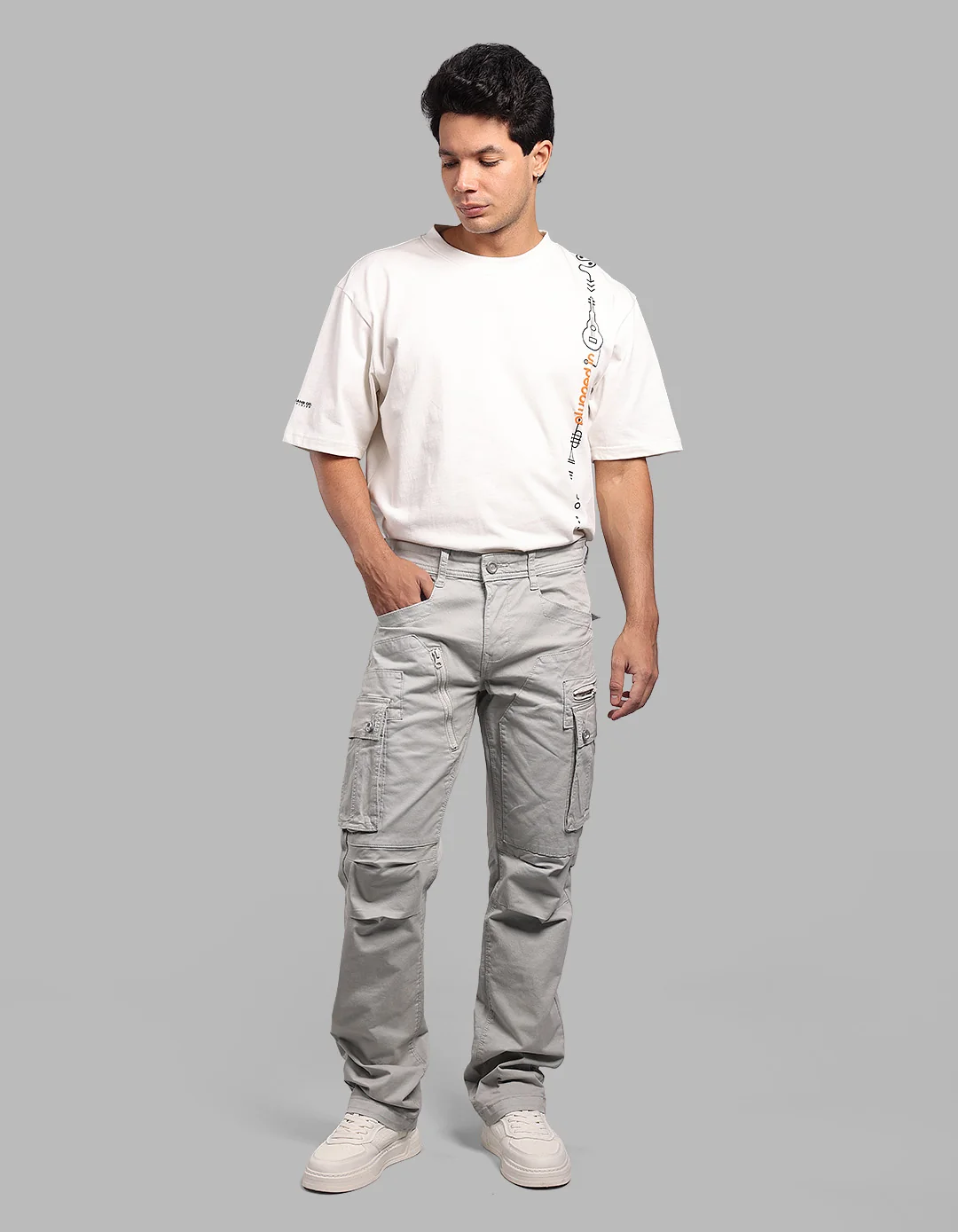 Stone Comfort Straight Fit Stretch Cargo Pants - Image 2