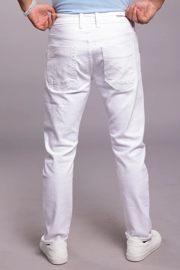 White Low-Rise Ankle Length Jeans - Image 4