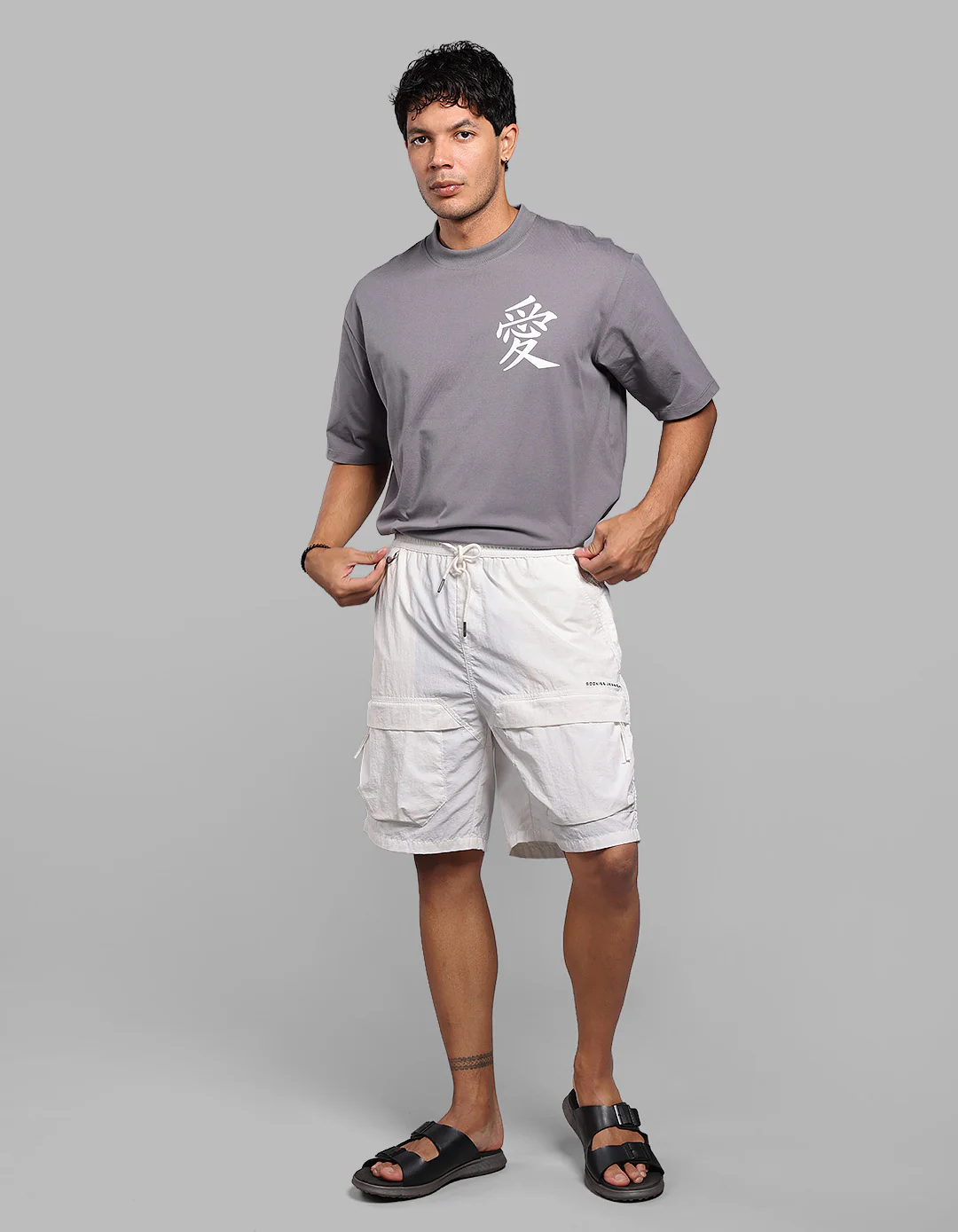 White Loose Fit Utility Short - Image 2