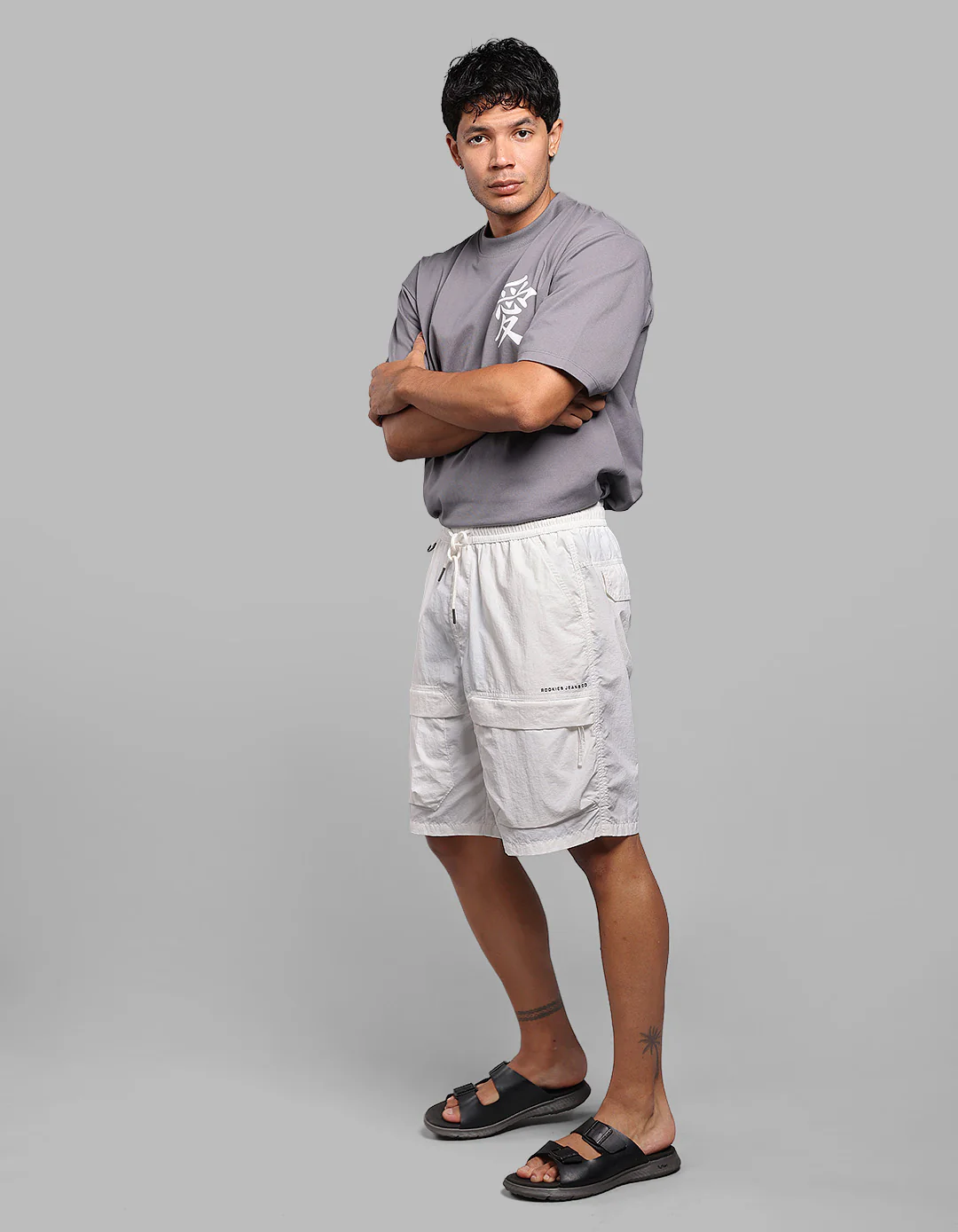 White Loose Fit Utility Short - Image 3