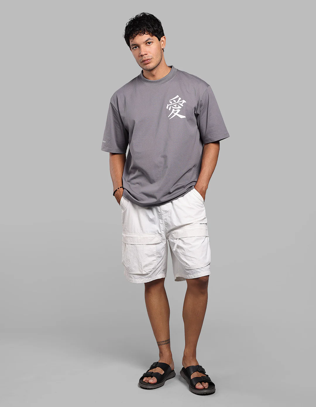 White Loose Fit Utility Short - Image 4